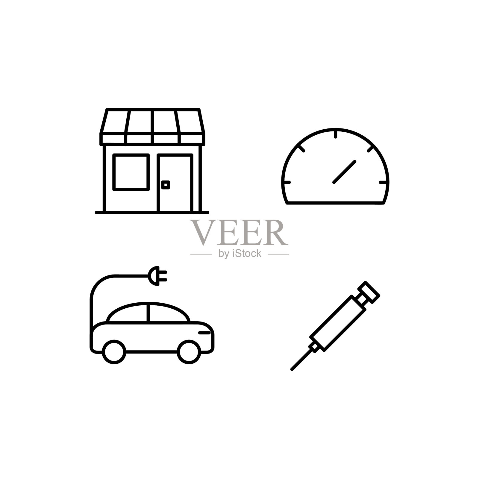 集线性图标设计隔离图标素材