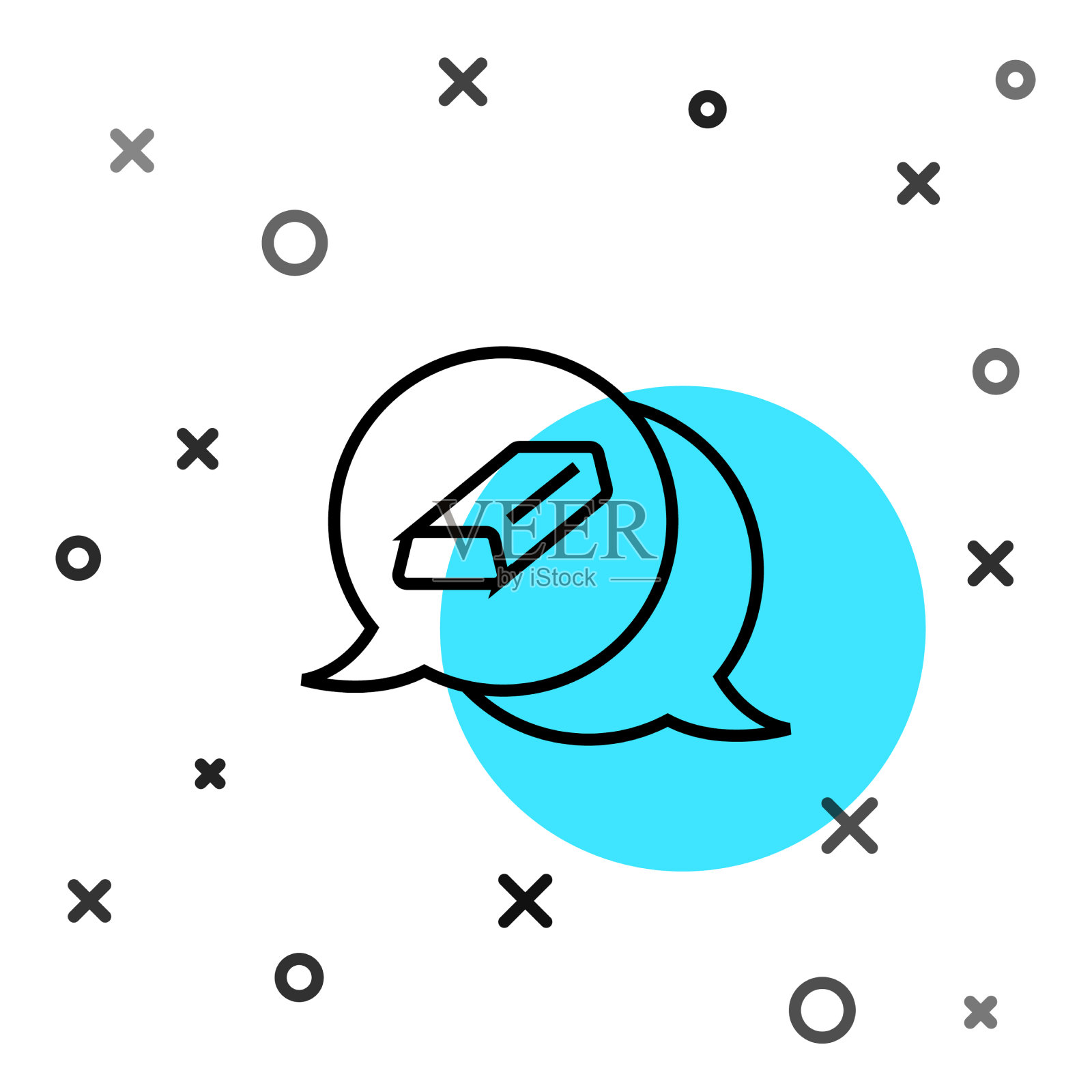 黑线金条图标隔离白色图标素材