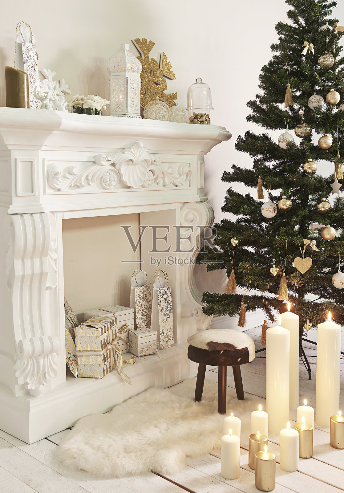 新年圣诞家居装饰照片摄影图片