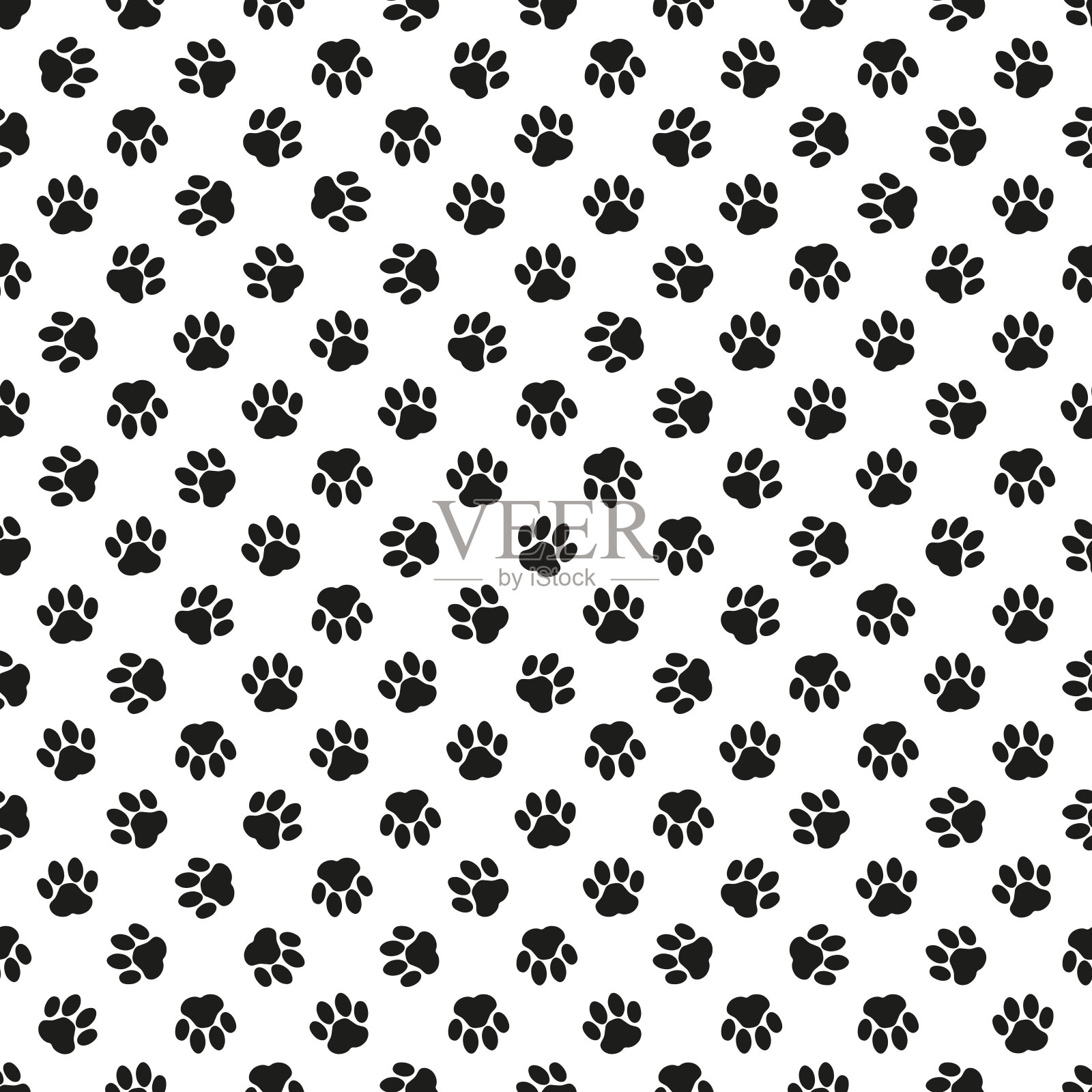 无缝的狗爪图案背景纹理插画图片素材