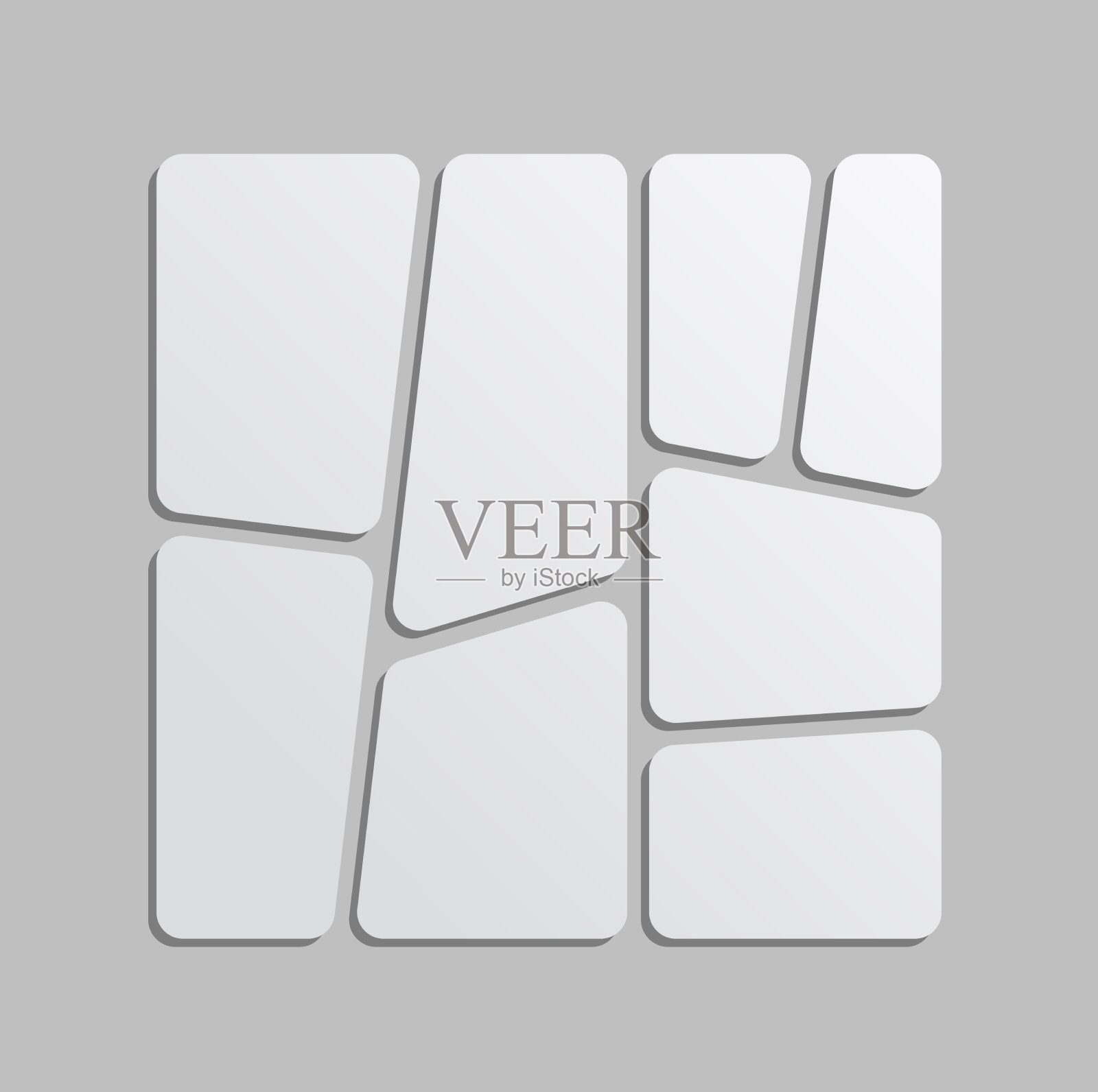 空拼贴板八图像照片插画图片素材