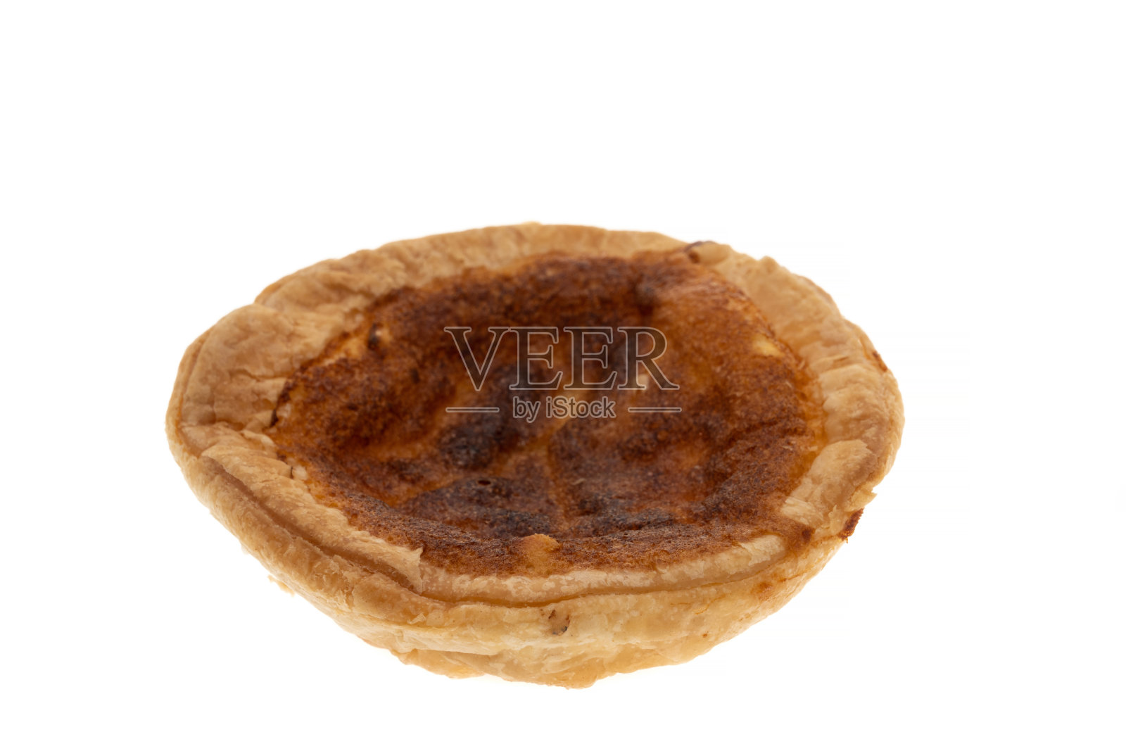 贝克韦尔布丁-白色背景照片摄影图片