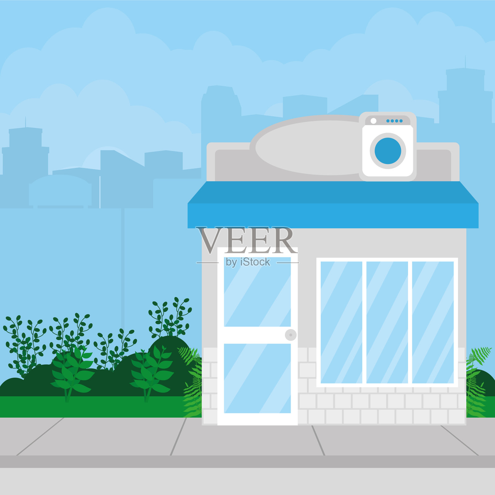 衣服店插画图片素材