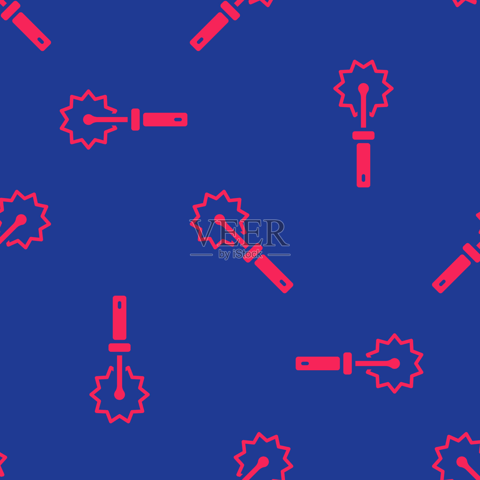 红刀辊为蜂蜜图标隔离无缝插画图片素材