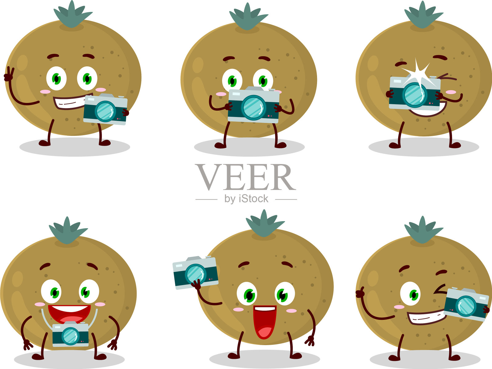 摄影师专业表情与锡兰插画图片素材