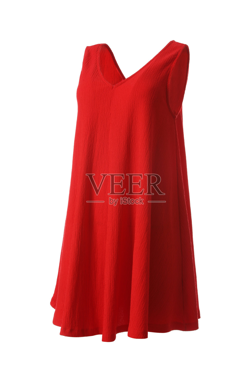 美丽的红色短裙在白色的背景下照片摄影图片