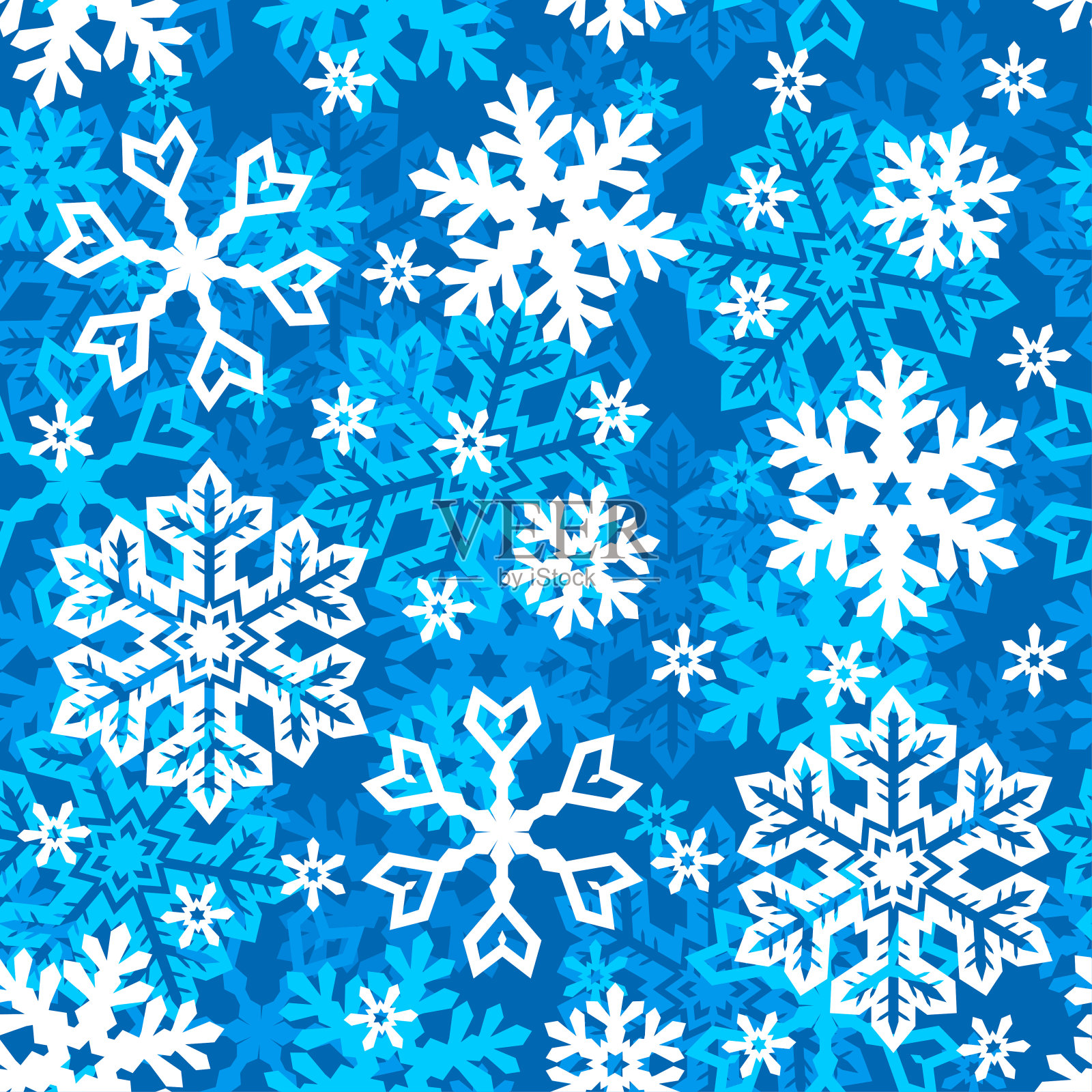 圣诞雪花图案天衣无缝插画图片素材