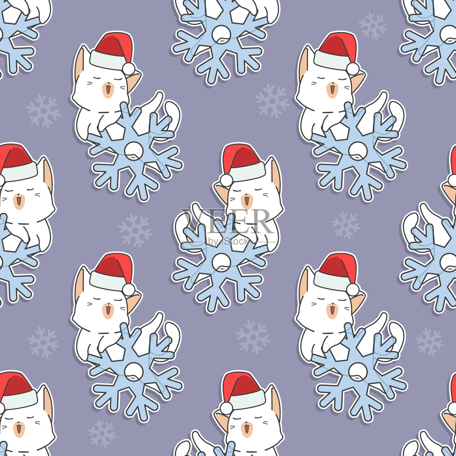 圣诞节无缝模式插画图片素材