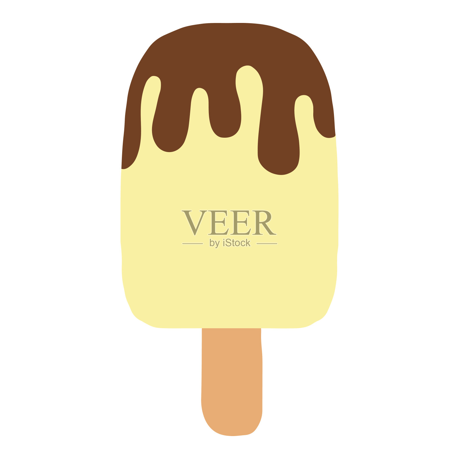 矢量插图的冰淇淋在白色的背景，孤立。图标插画图片素材