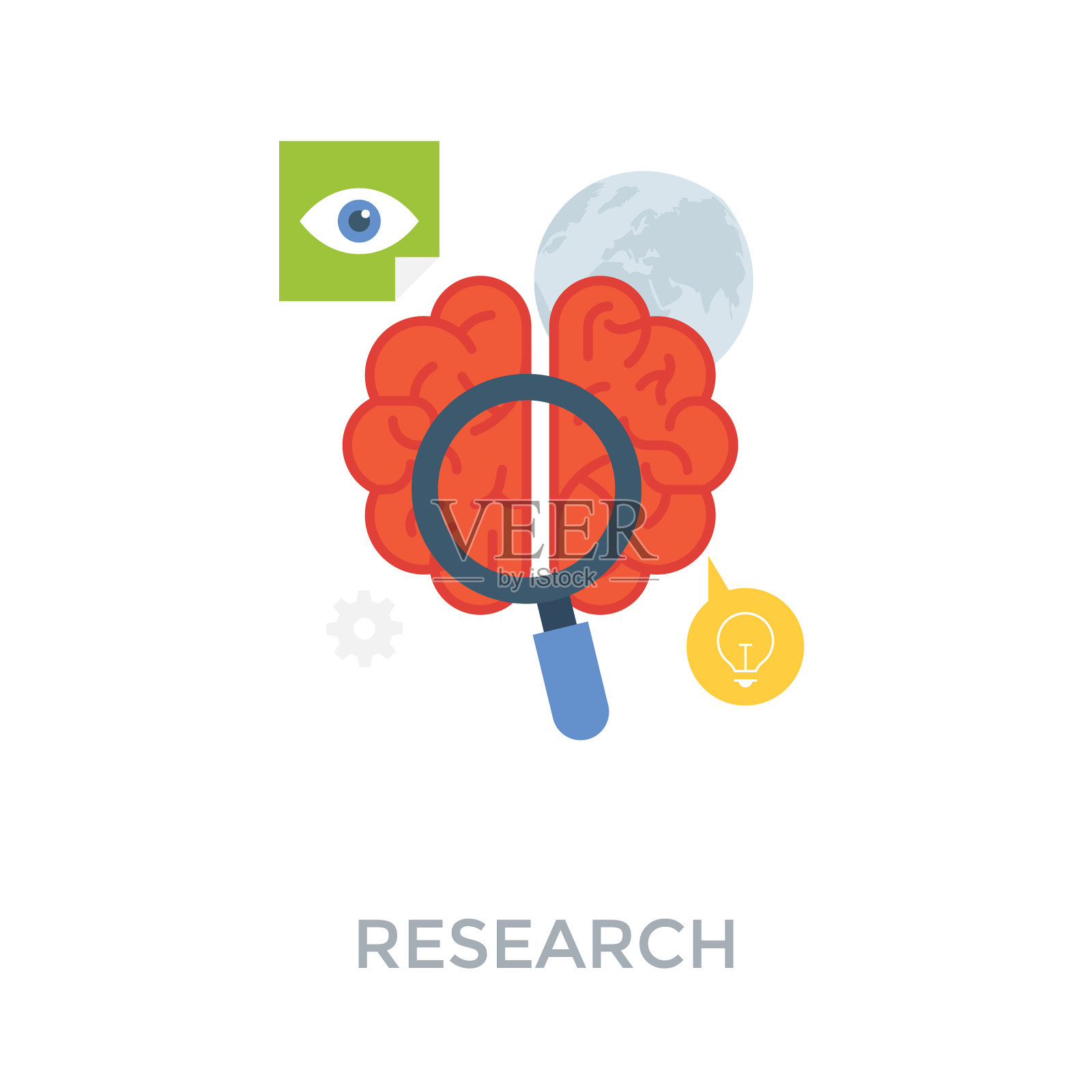 研究插画图片素材