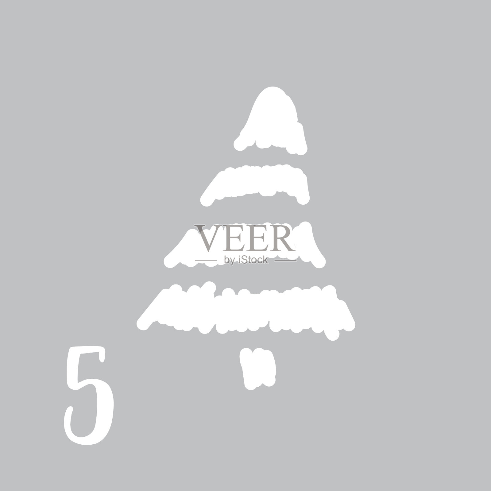 带可爱老虎圣诞海报的降临历插画图片素材