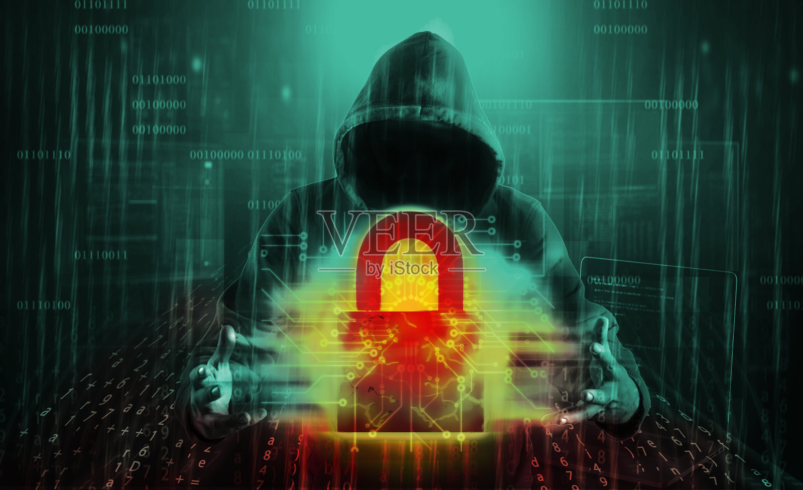 黑客攻击照片摄影图片