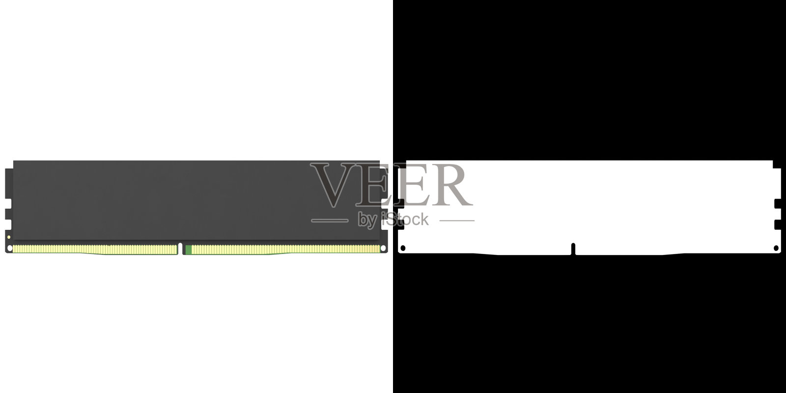 黑色外壳的DDR5 RAM内存模块照片摄影图片