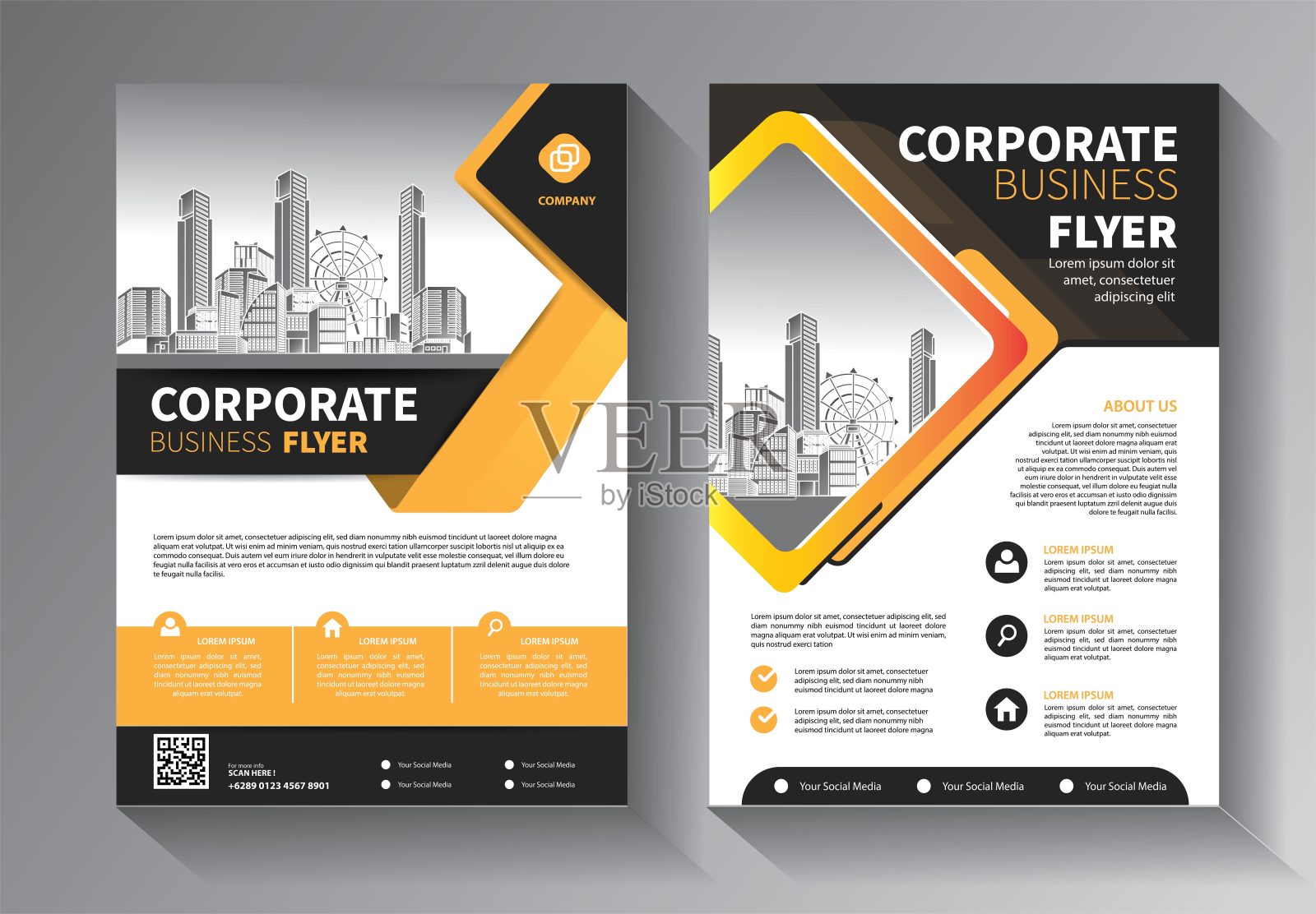 传单模板设计小册子，年报封面现代设计模板素材