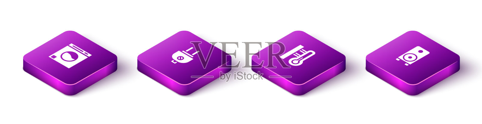 设置等距垫圈电插头气象图标素材