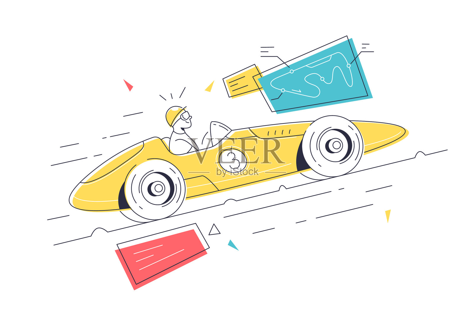 用于赛车比赛的豪华跑车设计元素图片