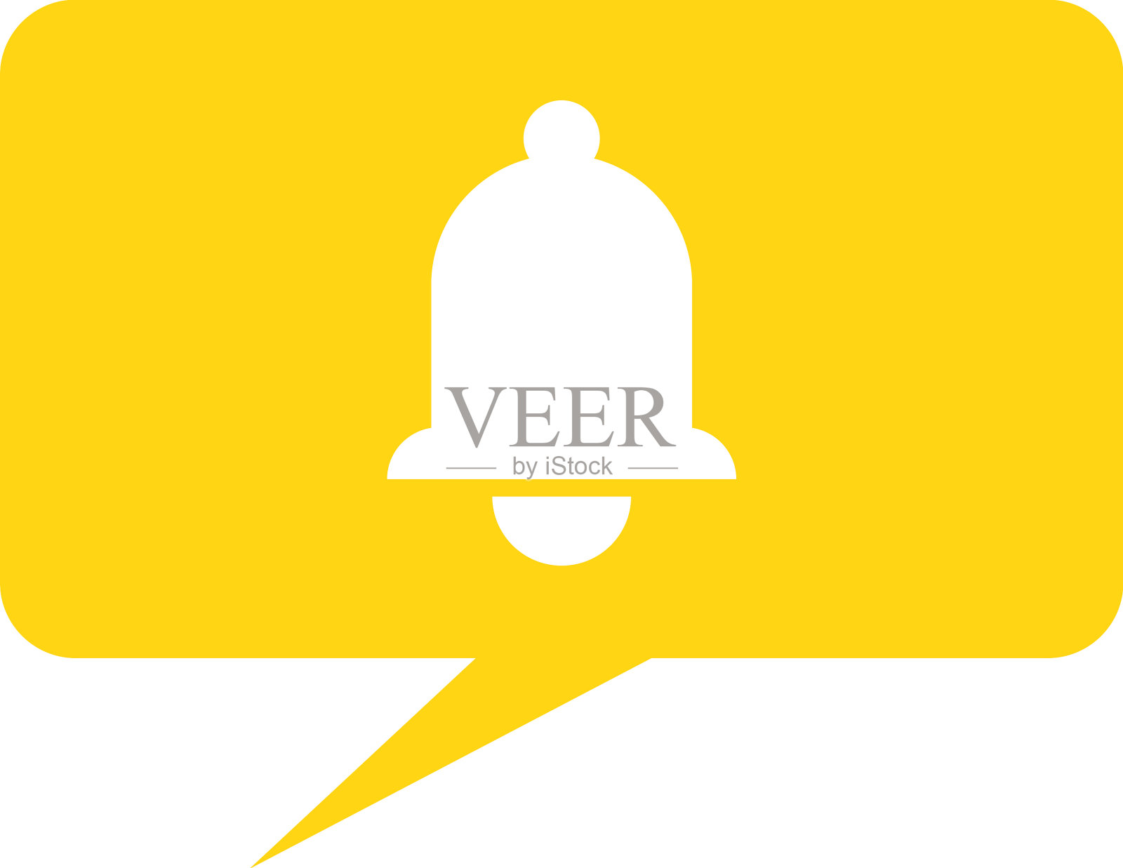 带铃的语音气泡插画图片素材