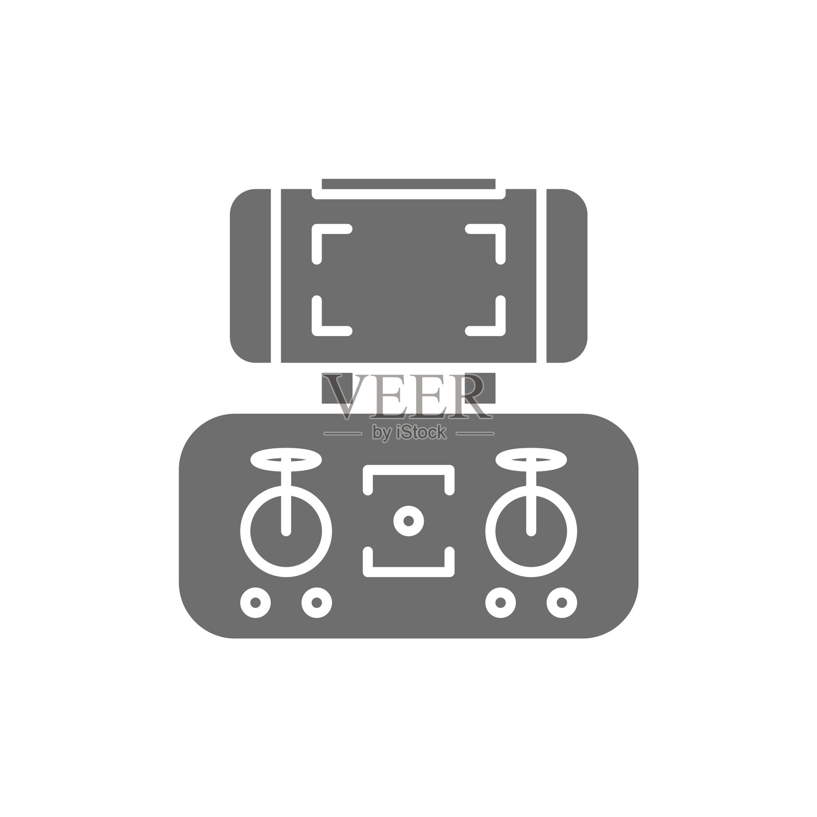 无人机遥控器的移动控制面板图标素材