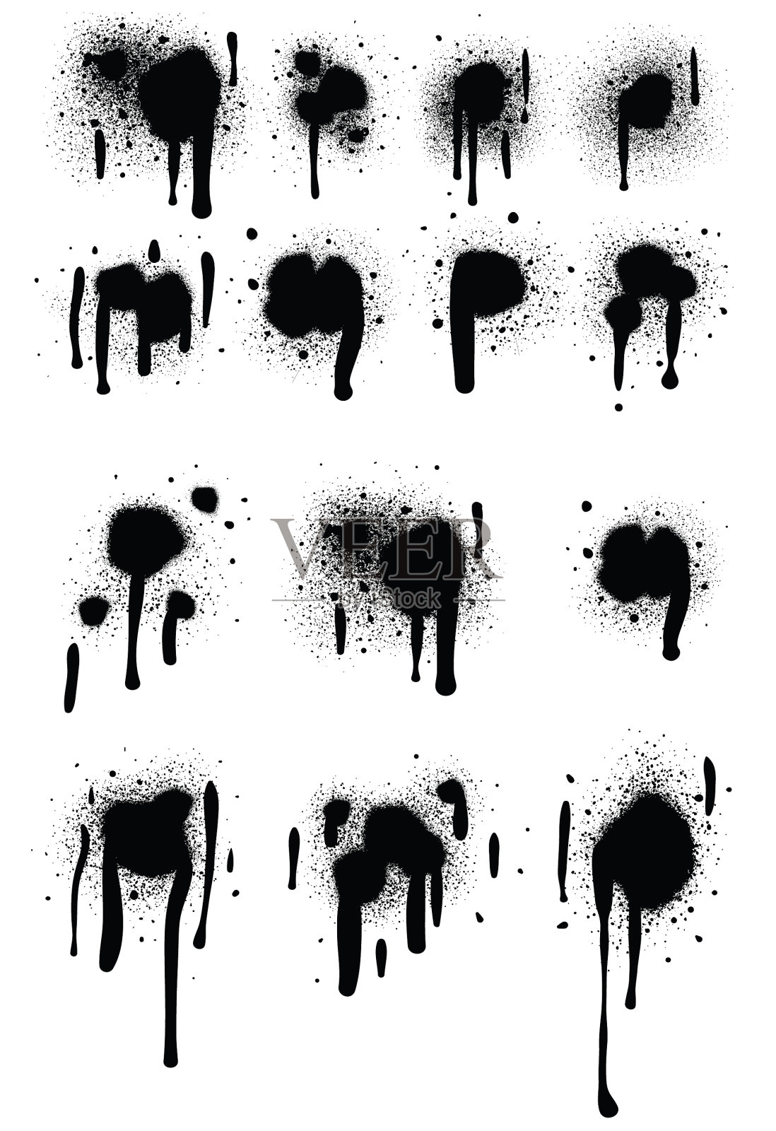 喷漆抽象矢量元素插画图片素材