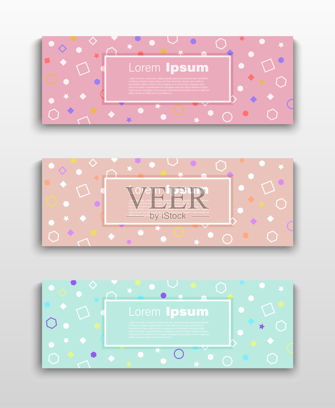 向量传单模板集。未来的背景与复制空间插画图片素材