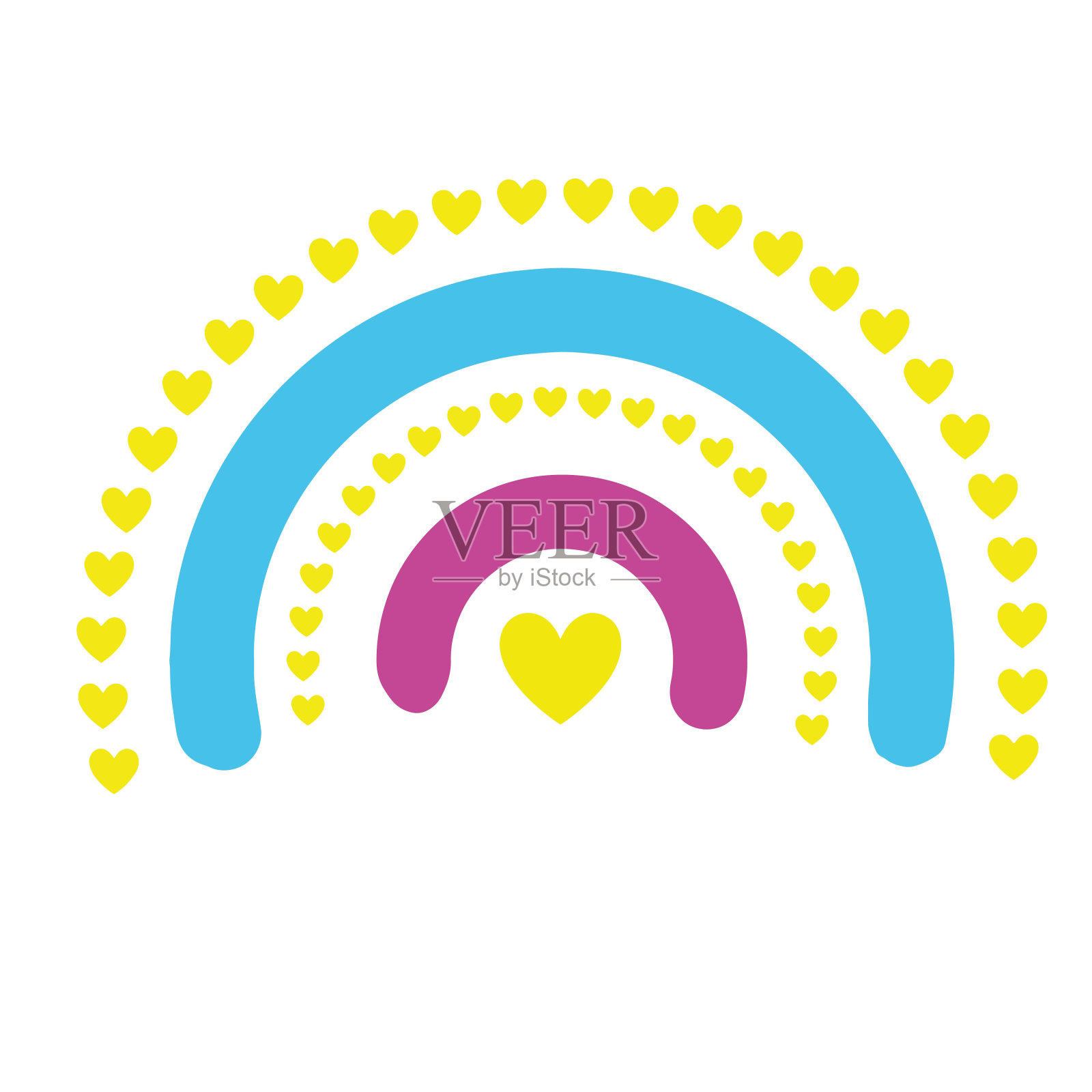 向量五彩缤纷的彩虹。点缀装饰用的。恭喜你。插图印刷。节日的画插画图片素材