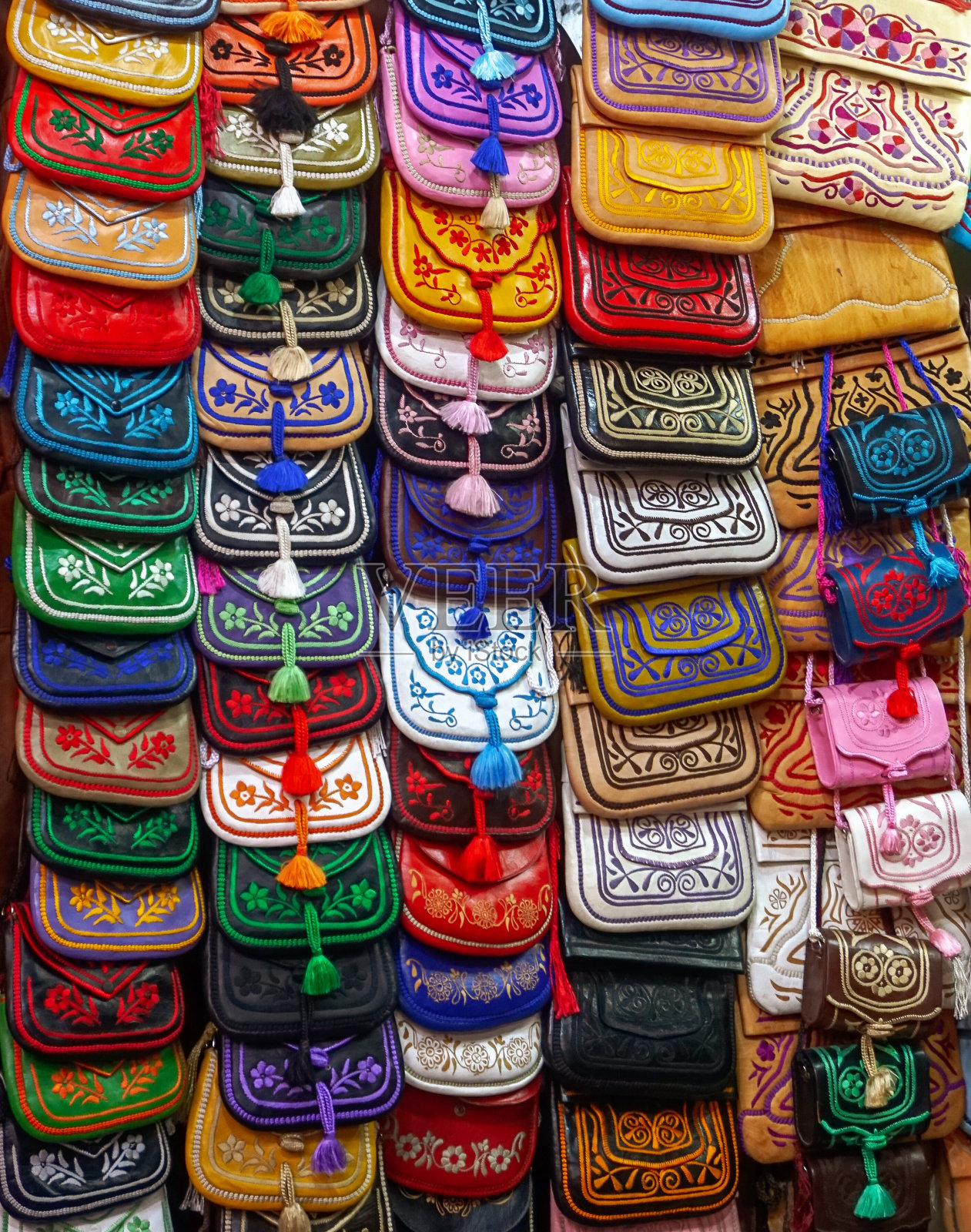 摩洛哥的传统手工包照片摄影图片