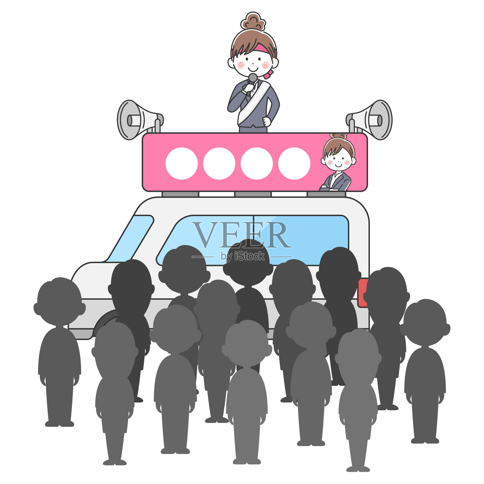 选举运动插画图片素材