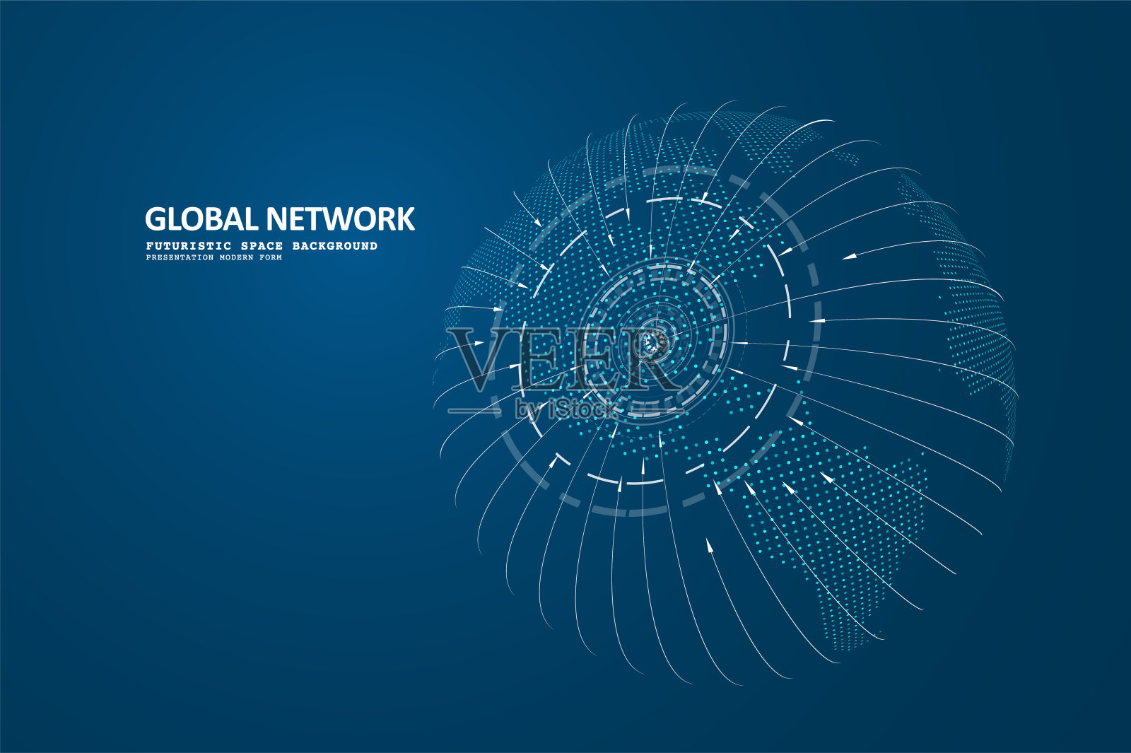 全球技术概念插画图片素材