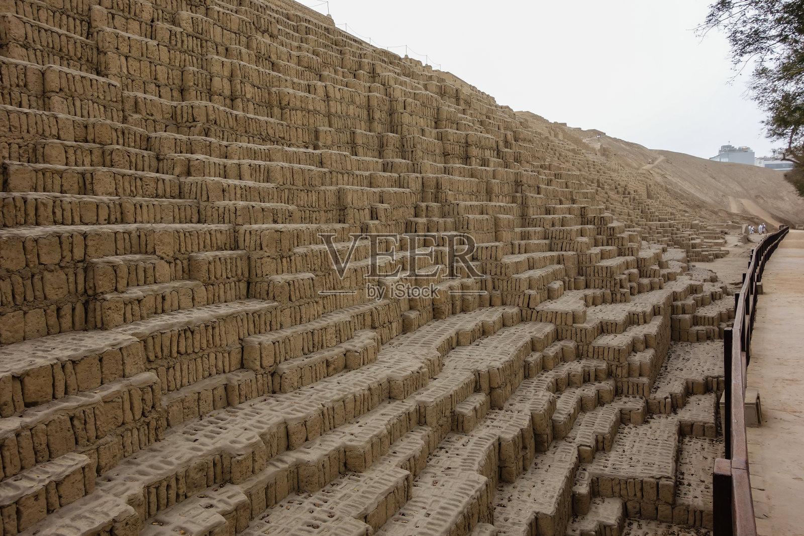 Huaca Pucllana考古遗址，秘鲁利马米拉弗洛雷斯照片摄影图片