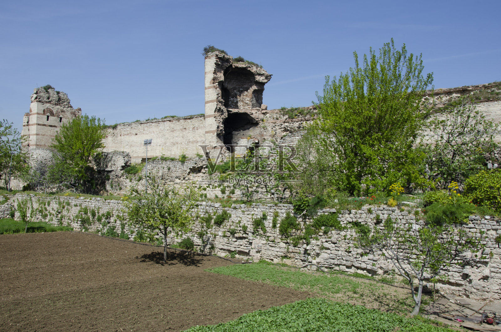 伊斯坦布尔古老的城墙照片摄影图片