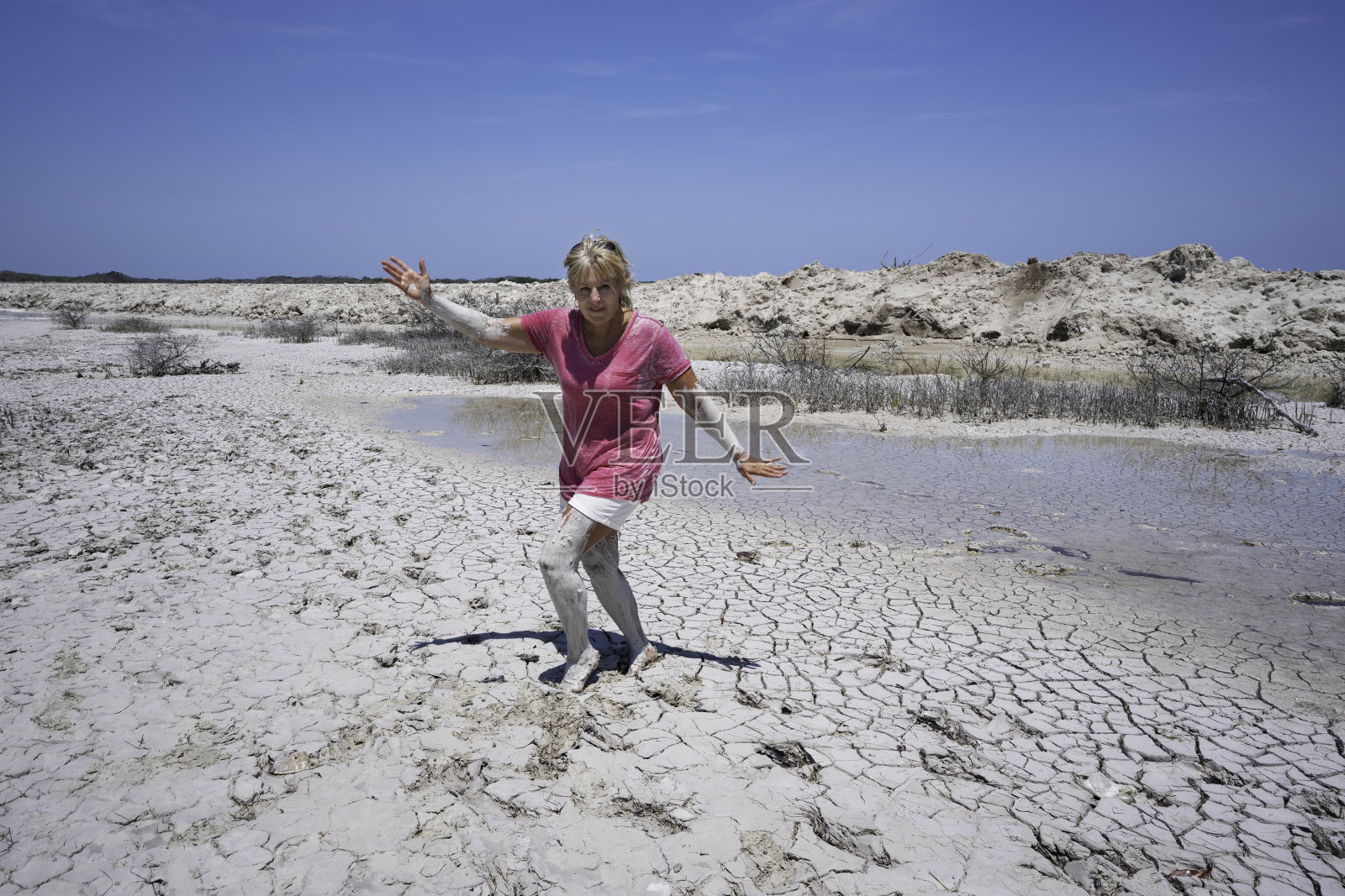 墨西哥里约热内卢Lagartos的泥浴照片摄影图片
