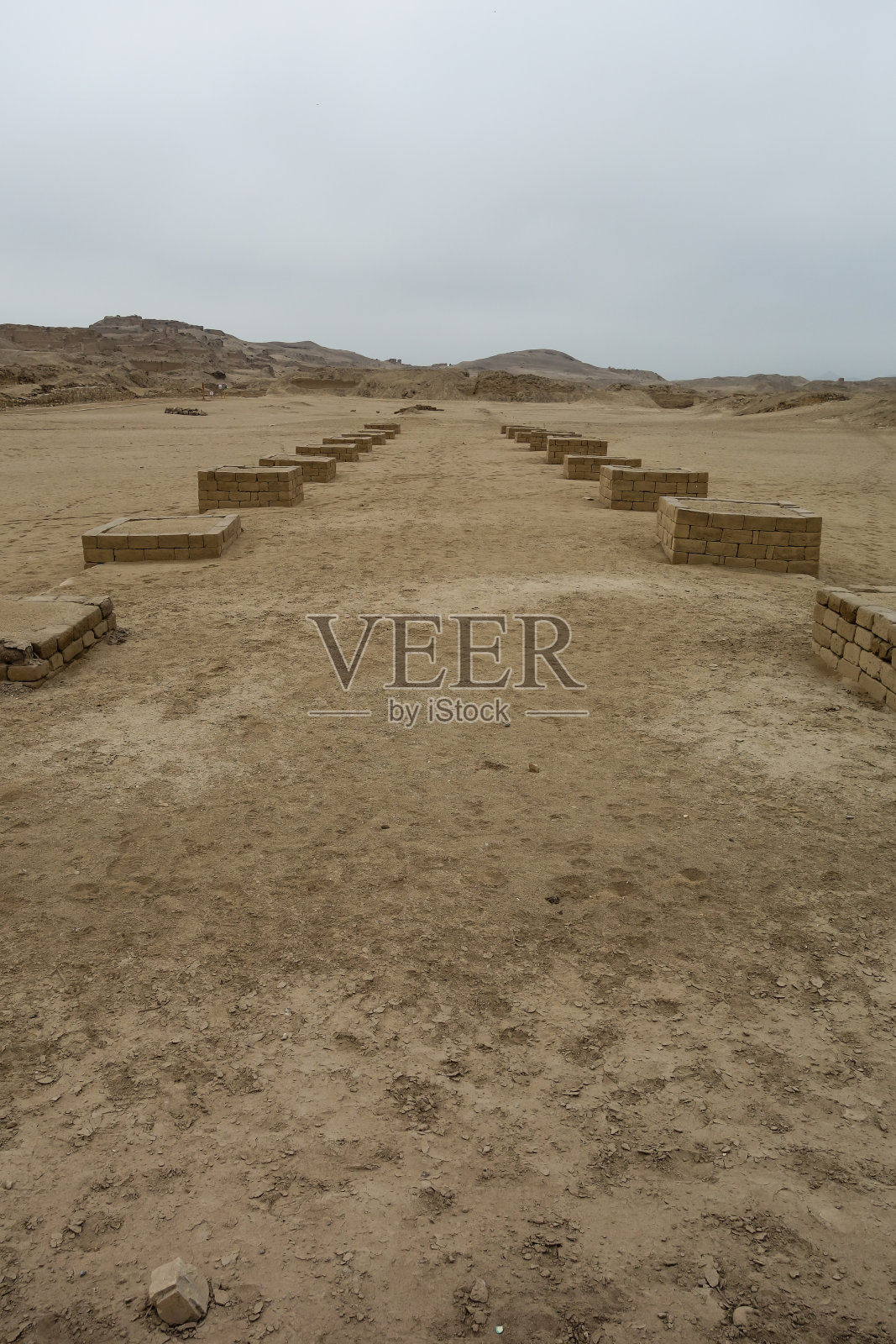 帕恰卡马克考古遗址，秘鲁利马。前印加废墟和避难所照片摄影图片