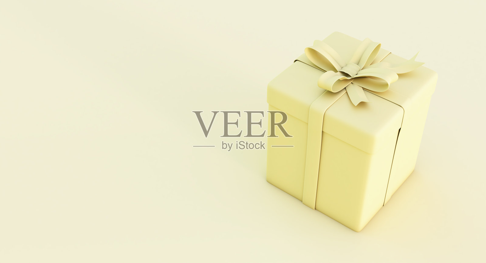 在白色背景上隔离的礼物盒。黄色的礼物盒照片摄影图片