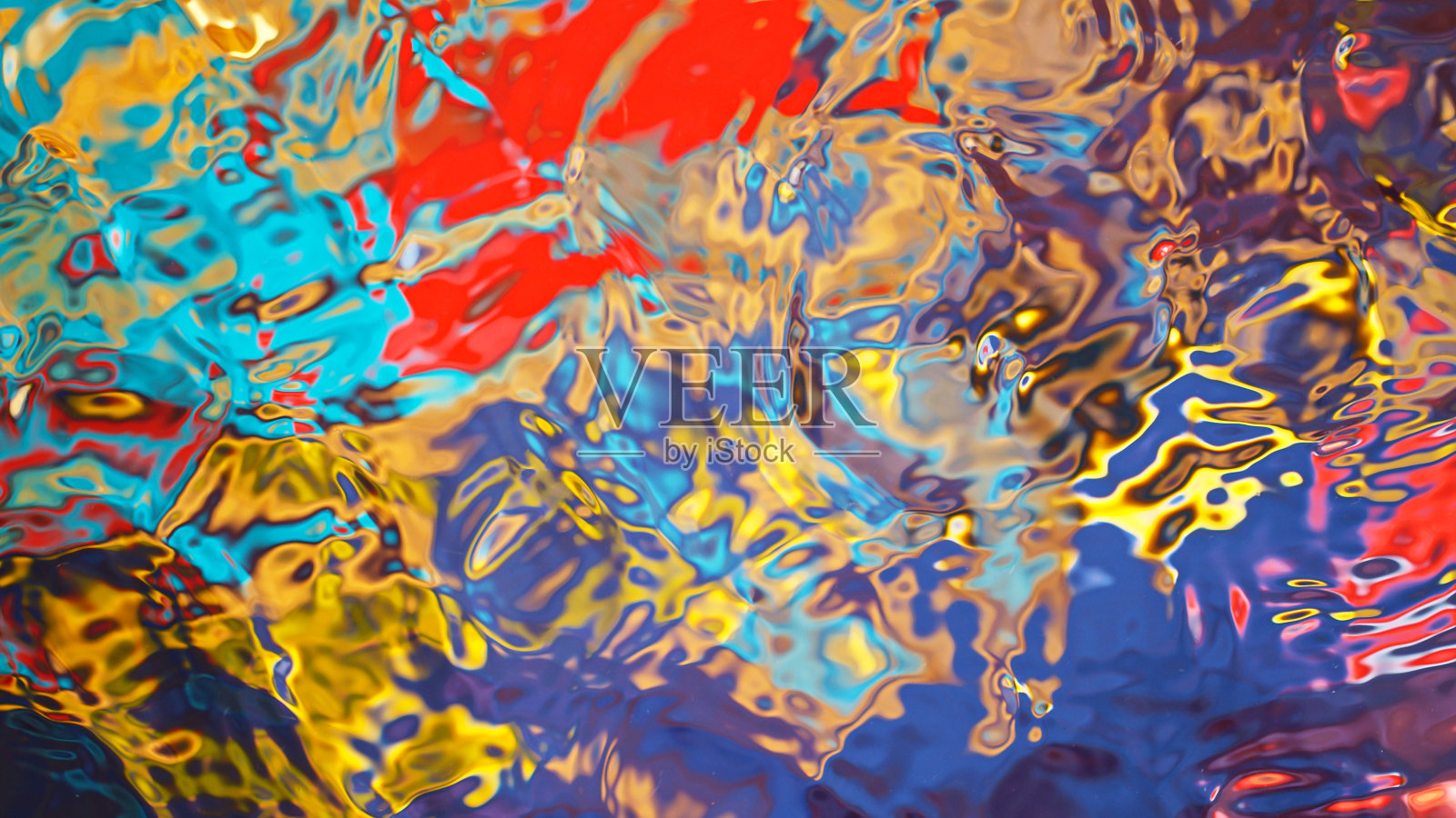 彩色抽象水面背景。照片摄影图片