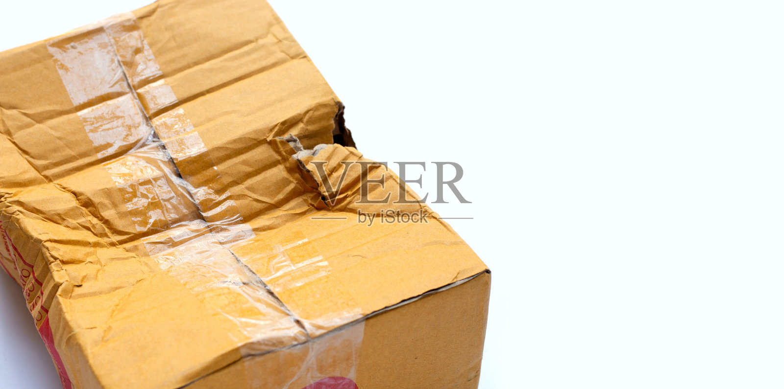 纸箱破损，有洞照片摄影图片