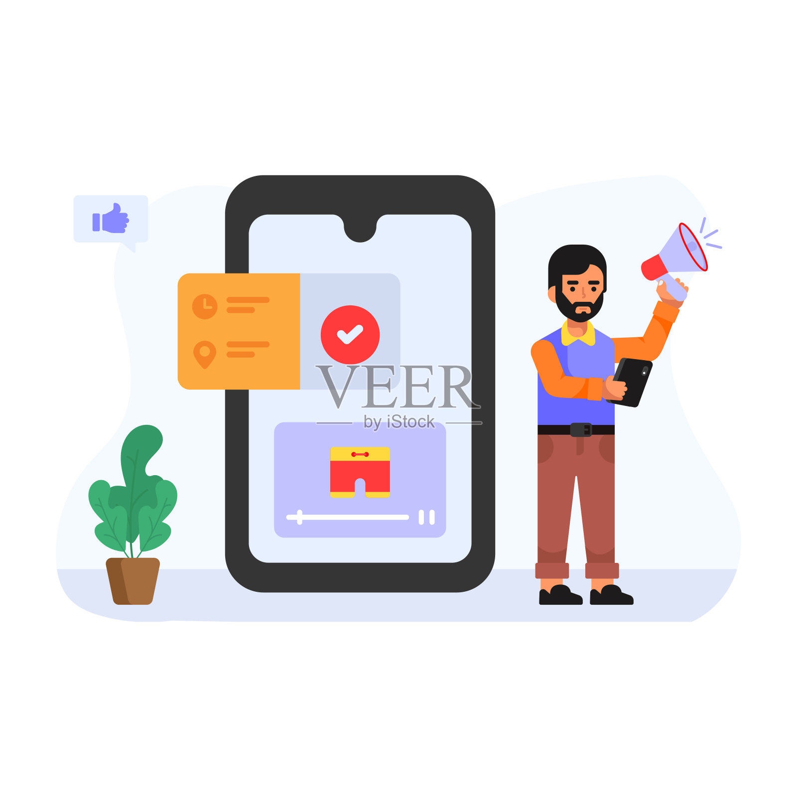 数字营销插画图片素材