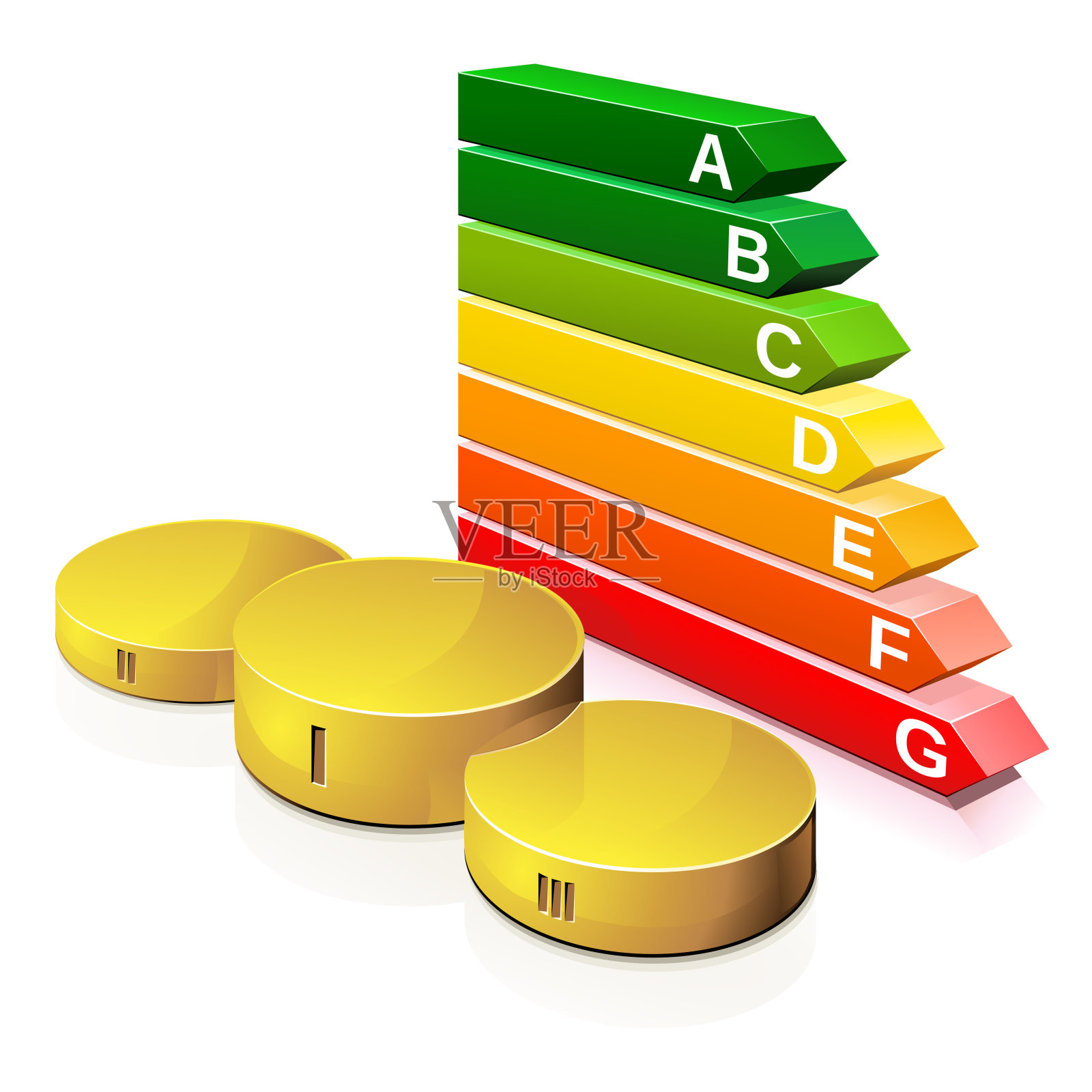 最佳能量表现金牌领奖台插画图片素材