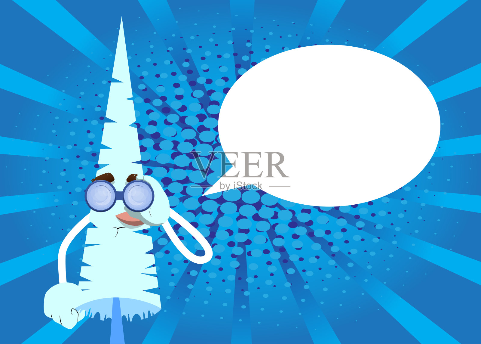 冬天的松树用双筒望远镜看。插画图片素材