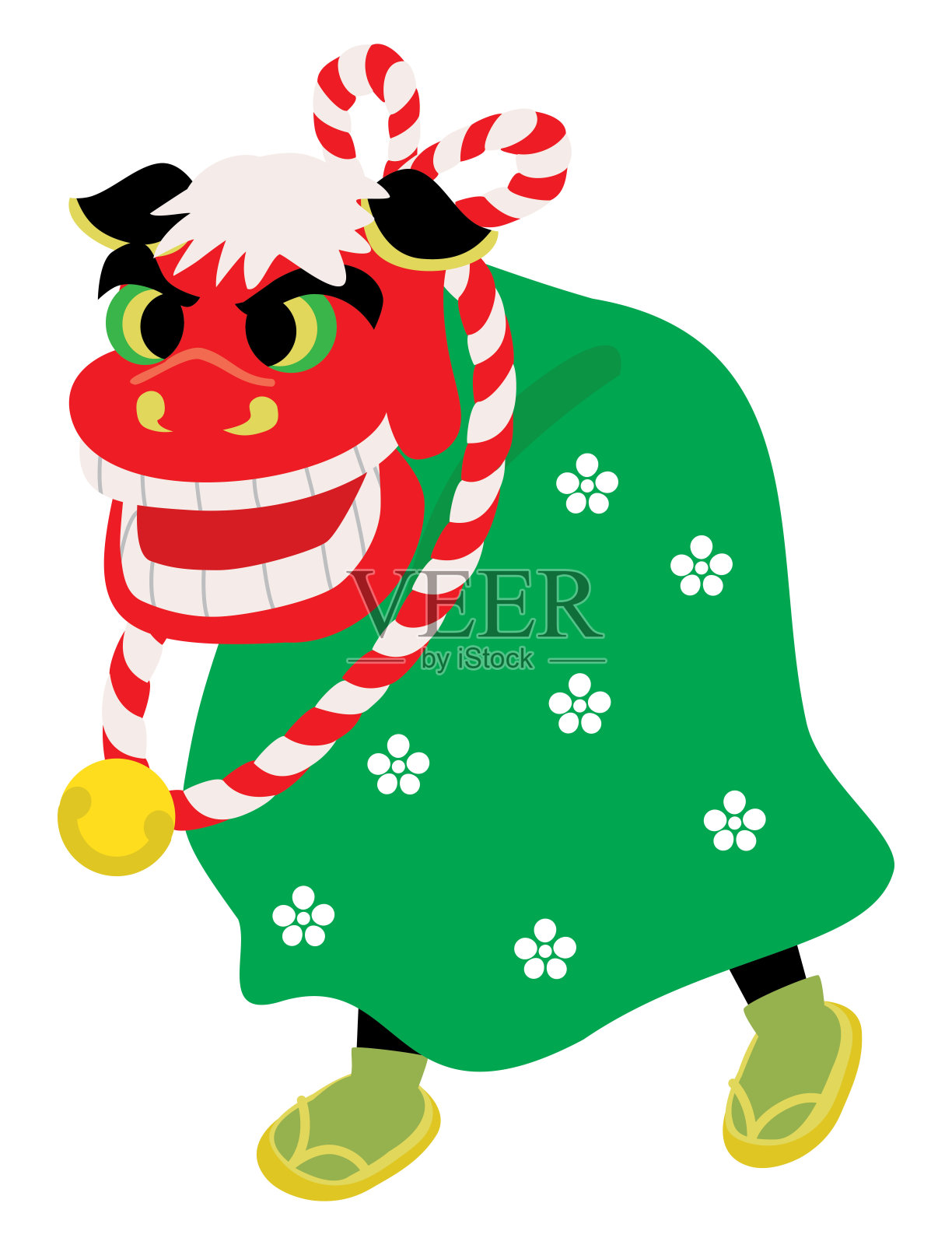 舞狮插画插画图片素材