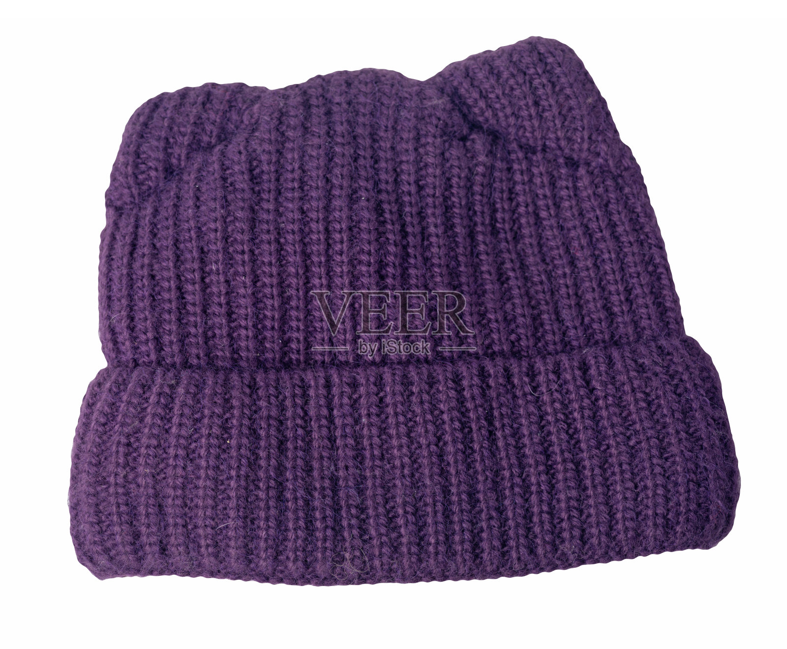 妇女的帽子针织孤立在白色的背景。温暖的冬季配件照片摄影图片