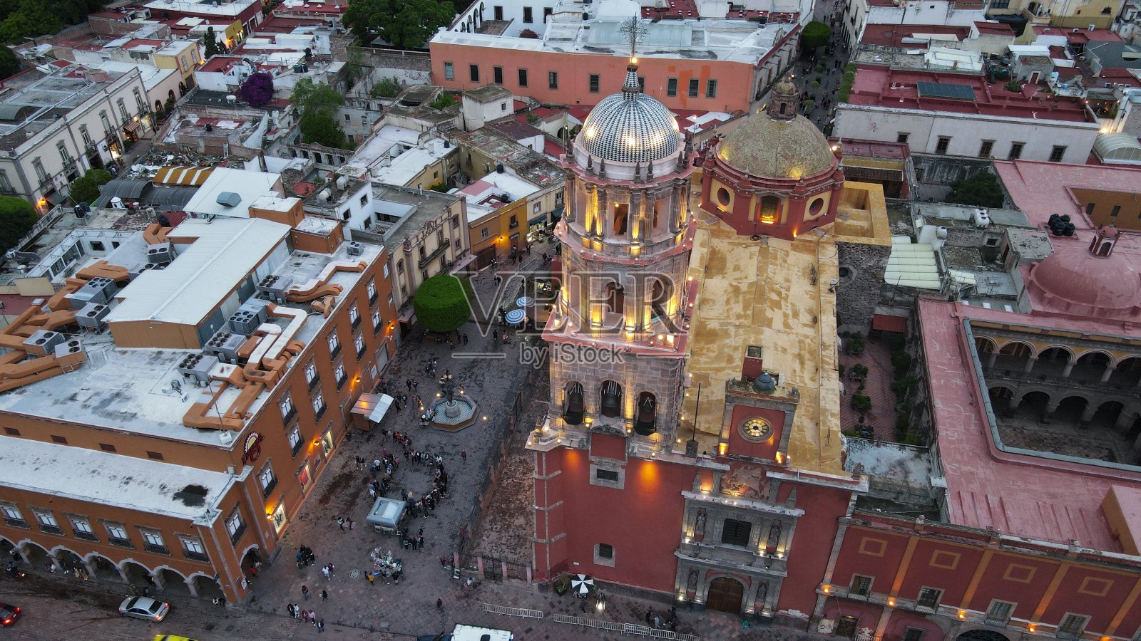 从天空看美丽的Querétaro州的著名景点。照片摄影图片
