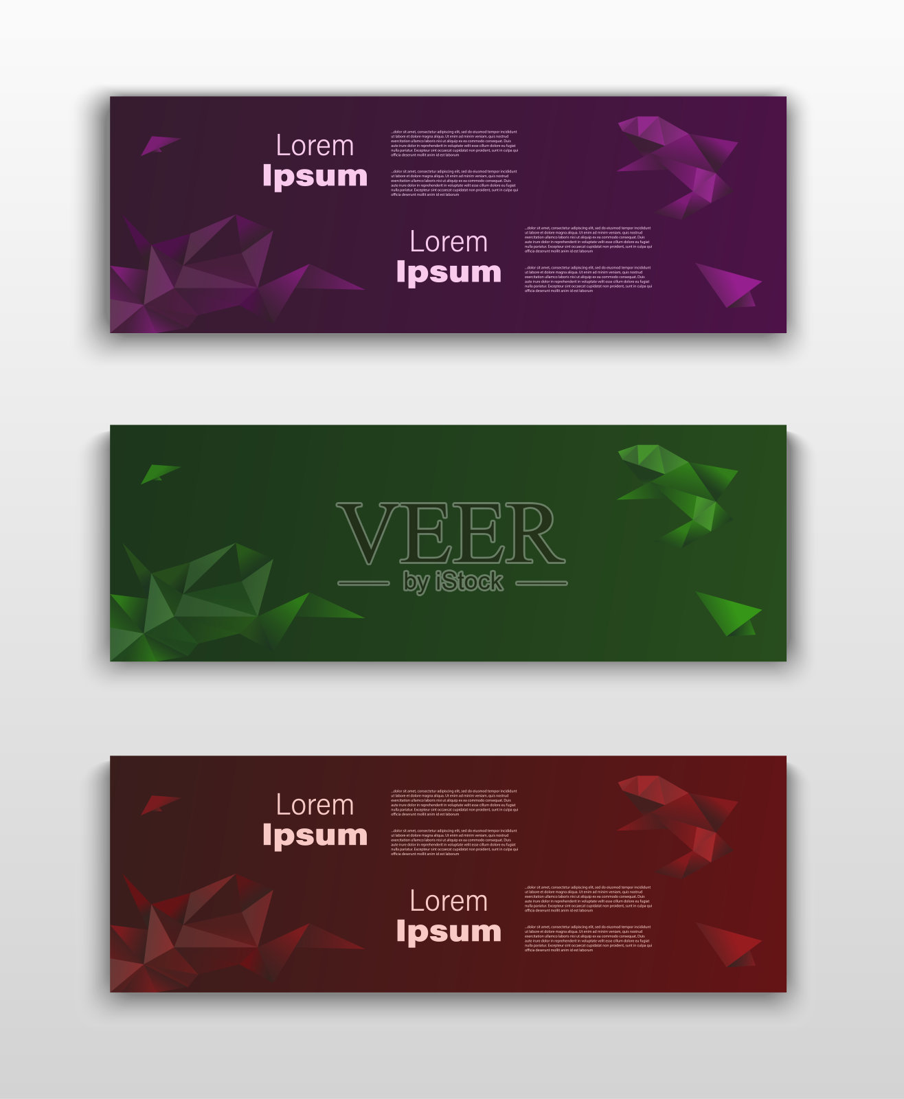 向量横幅传单模板集。未来的背景与复制空间插画图片素材