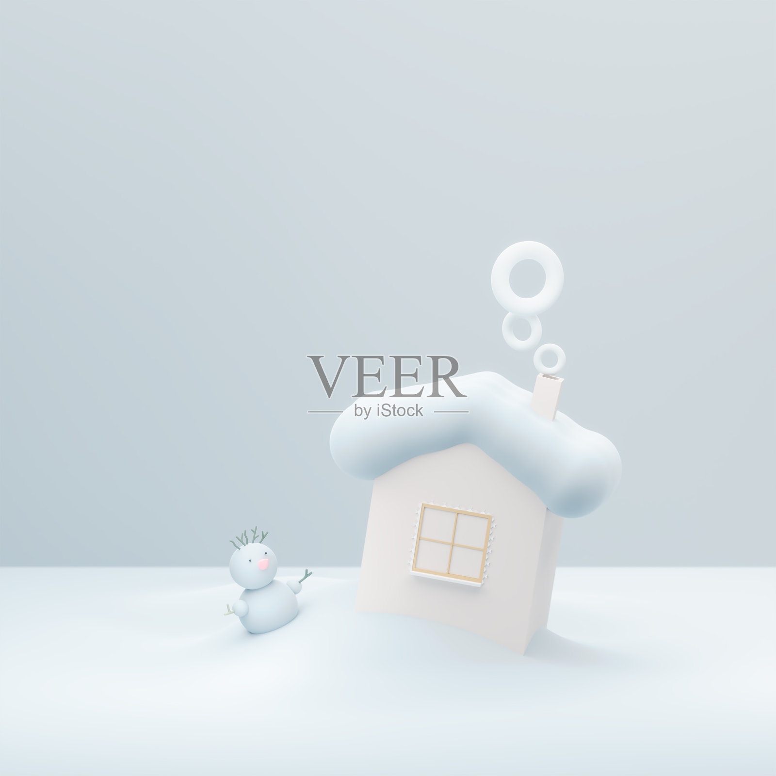 收集圣诞、新年元素。3d渲染，3d插图。照片摄影图片