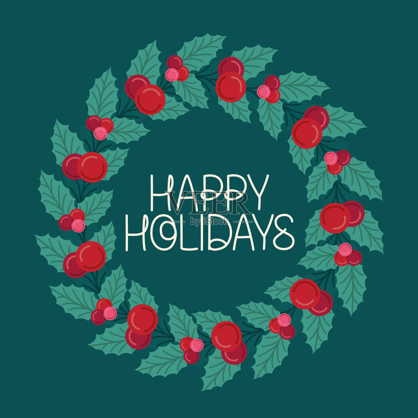 节日快乐卡插画图片素材