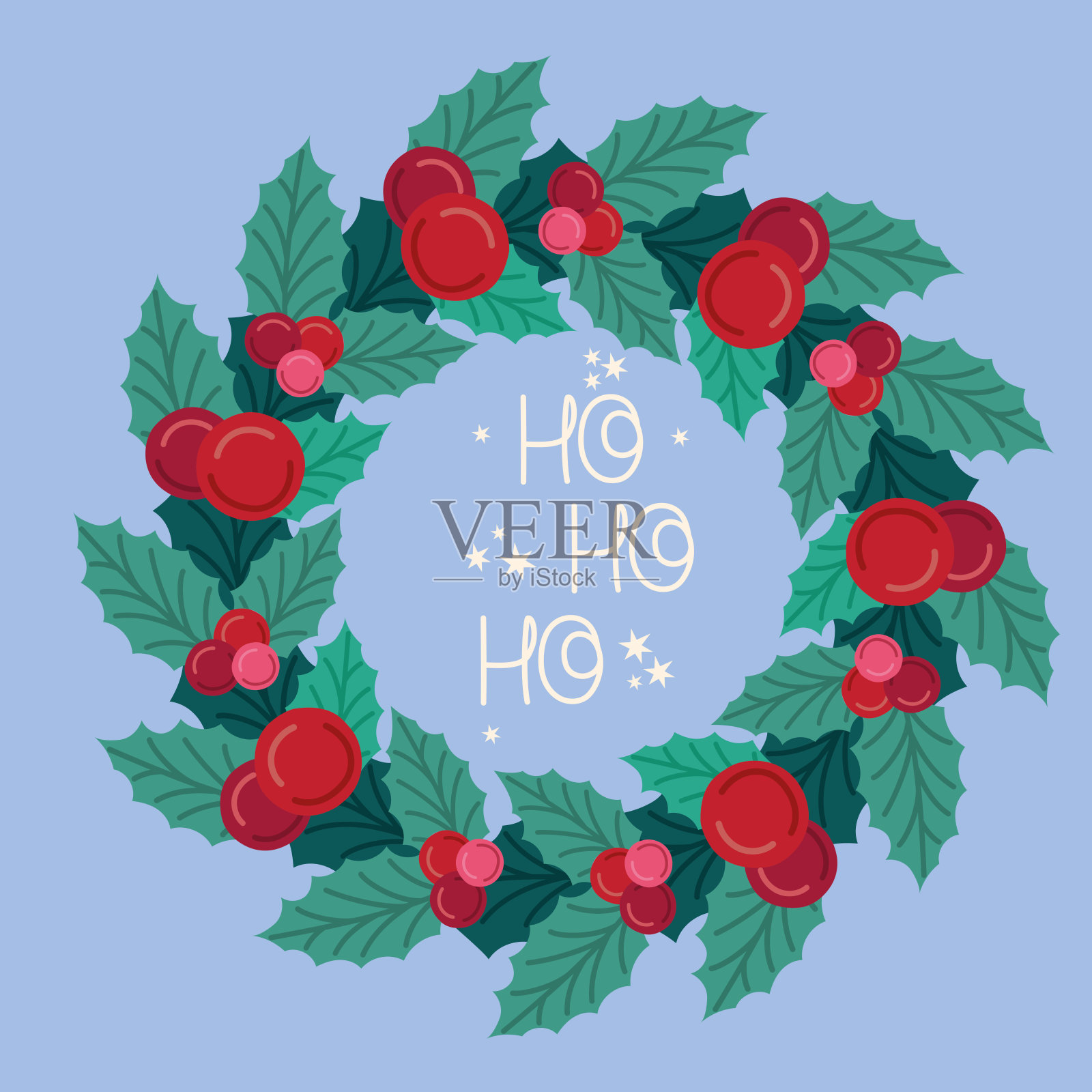 漂亮的圣诞节的海报插画图片素材