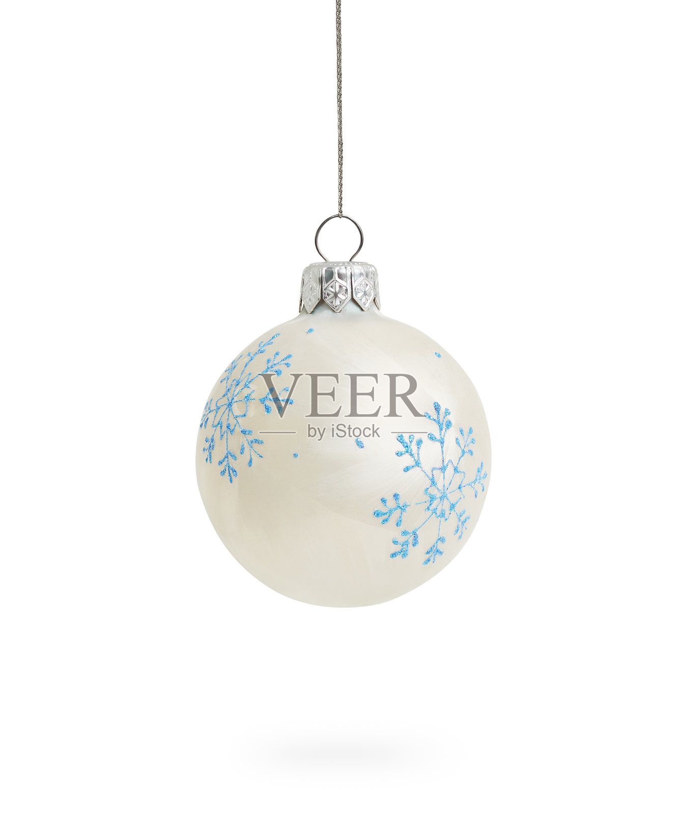 圣诞球玩具孤立在白色背景照片摄影图片