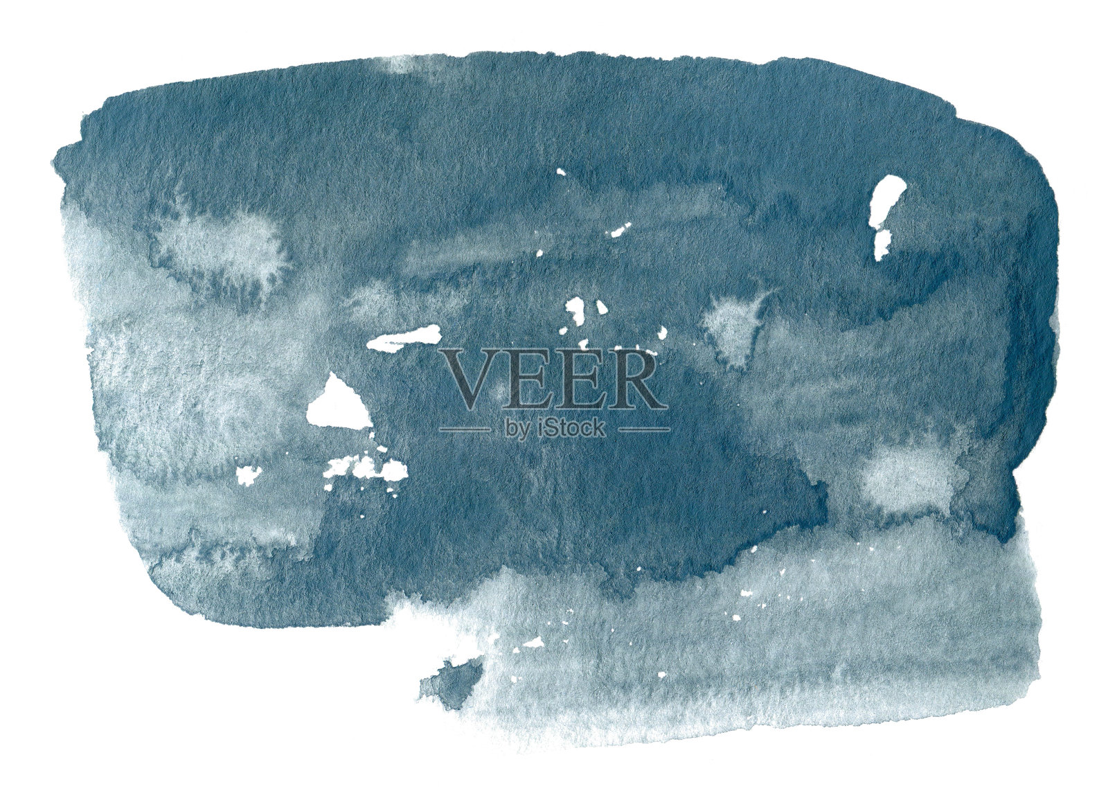 抽象灰色水彩形状孤立在白色背景上插画图片素材