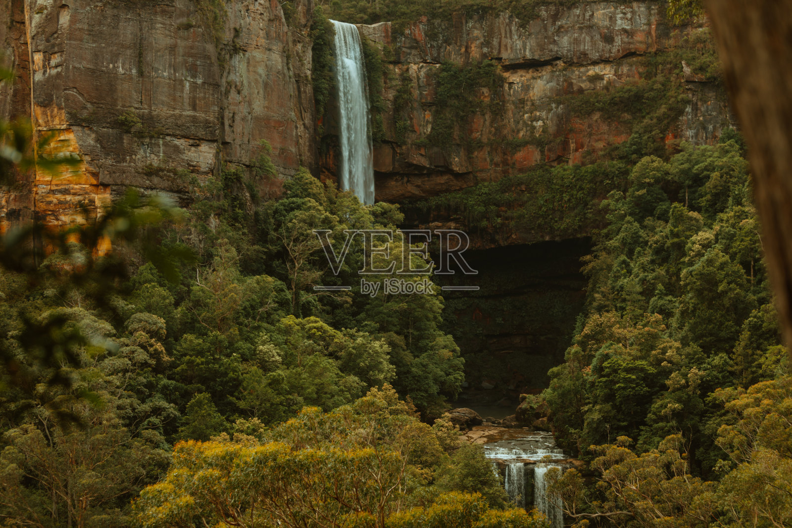 澳大利亚南部高地的贝尔莫瀑布照片摄影图片