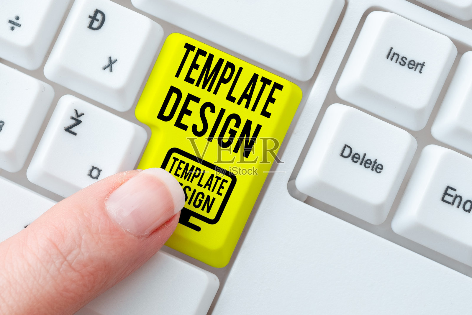 概念标题模板设计。商业展示整体布局或蓝图与格式使用打字烹饪课指南，重新打字新的在线指南照片摄影图片