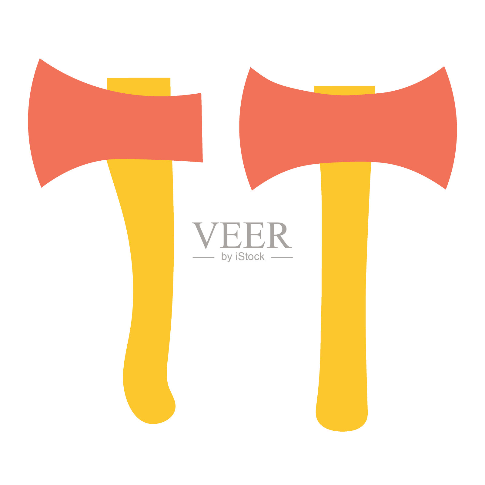 用于在孤立背景上建造或修理的一套轴。建设或改造。作为设计元素或标志的施工工具。插画图片素材